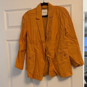 Madewell Orange Blazer Jacket
